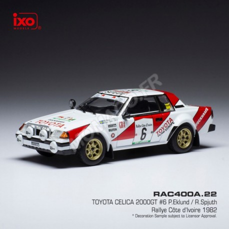 Toyota Celica 2000GT 6 Rallye Cote d'Ivoire 1982 P.Eklund - R.Spjuth IXO RAC400A