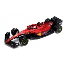 Ferrari F1-75 16 Charles Leclerc F1 2022 with driver and display Bburago BU36831L