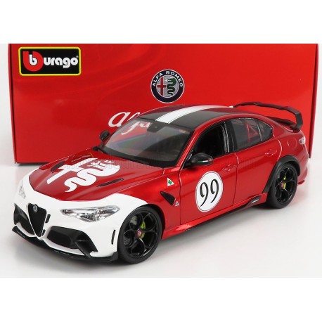 Alfa Romeo Guilia GTAm Racing n 99 2020 Red White Bburago BU01449