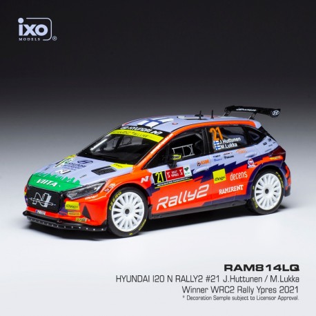 Hyundai i20 N Rally2 21 Rallye d'Ypres 2021 Huttunen - Lukka IXO RAM814