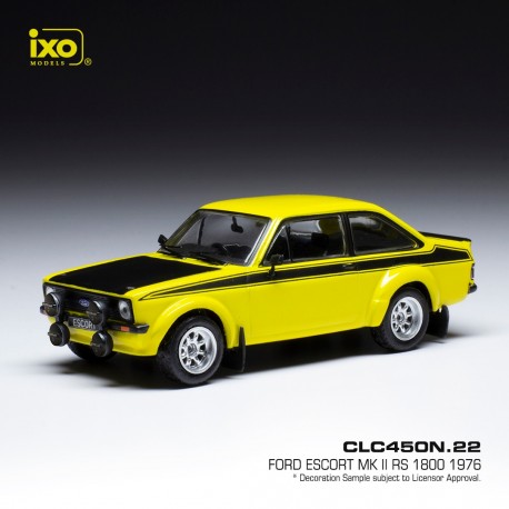 Ford Escort MK II RS 1800 1976 Yellow Black IXO CLC450N.22