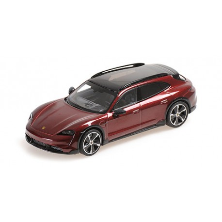 Porsche Taycan Cross Tourismo Turbo S 2021 Red Metallic Minichamps 410069300