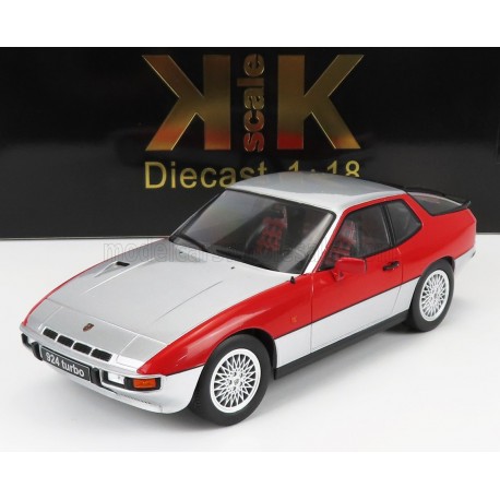 Porsche 924 Turbo Coupe 1986 Silver Red KK Scale KKDC180902