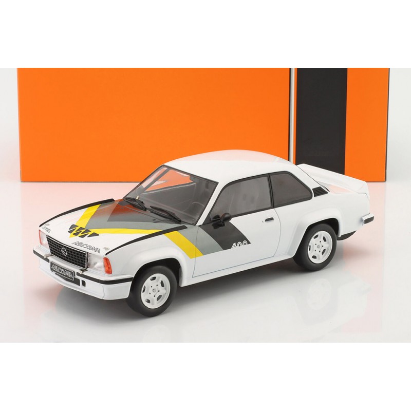 Modèle réduit Opel Ascona B 400, Blanc/ Jaune, 1982 1/18 | Ixo