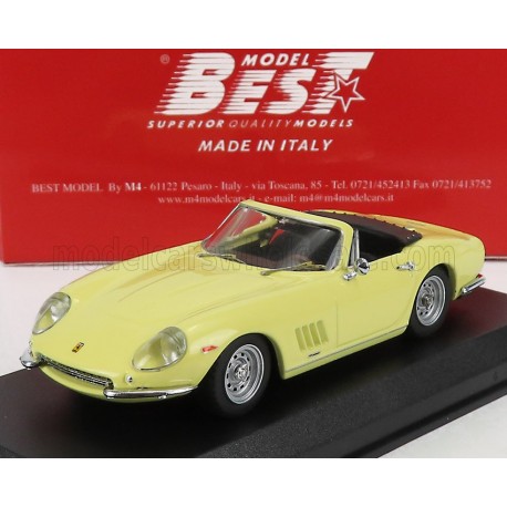 Ferrari 275 GTB/4 NART Spider 1967 Yellow Best Model BEST9824