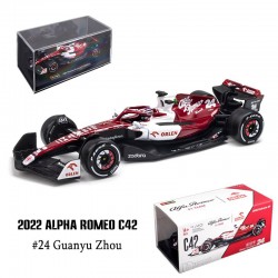 Alfa Romeo Ferrari C42 24 Guanyu Zhou F1 2022 Bburago BU38068-24