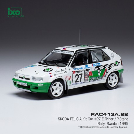 Skoda Felicia Kit Car 27 Rallye de Suede 1995 Triner - Stanc IXO RAC413A