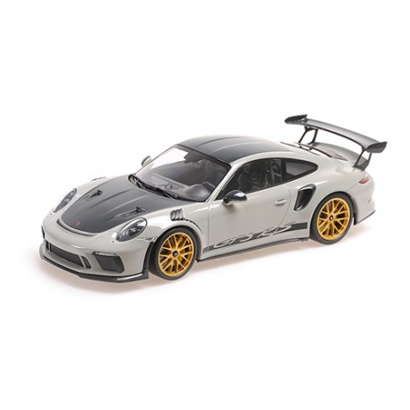Porsche 911 GT3RS (991.2) Weissach Package 2019 Chalk with Golden Magnesium wheels Minichamps 155068226