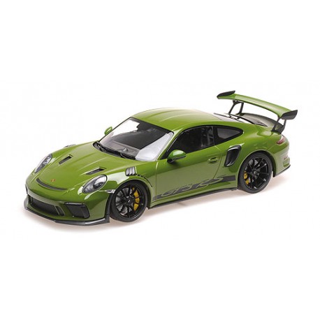Porsche 911 GT3RS (991.2) 2019 Green with Wording with Black wheels Minichamps 155068233