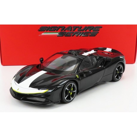 Ferrari SF90 Stradale Assetto Fiorano Black White Bburago BU18-16910BLACK