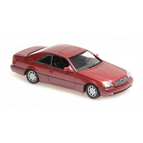 Mercedes Benz 600Sec Coupe 1992 Red Metallic Maxichamps 940032601