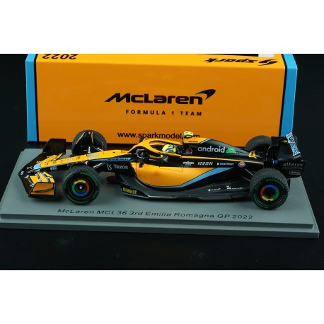 McLaren Mercedes MCL36 4 Lando Norris F1 Emilie Romagne 2022 3ème Spark S8540