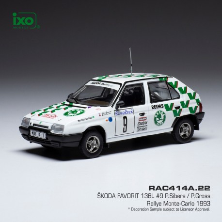 Skoda Favorit 9 Rallye Monte Carlo 1993 Sibera - Gross IXO RAC414A