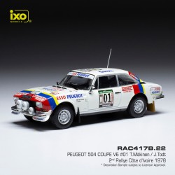 Peugeot 504 Coupe V6 1 Rallye Cote d'Ivoire 1978 Makinen - Todt IXO RAC417B
