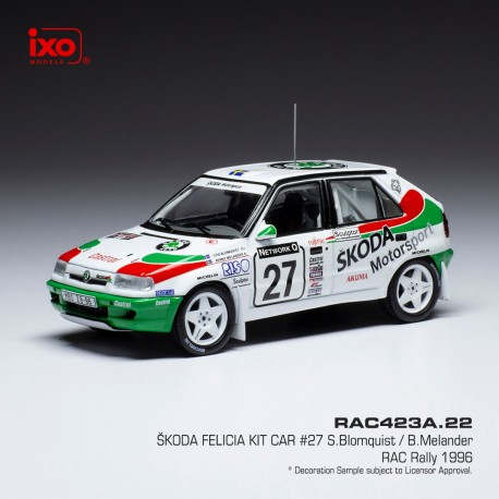 Skoda Felicia Kit Car 27 RAC Rally 1996 Blomqvist - Melander IXO RAC423A