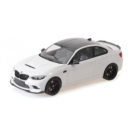 BMW M2 CS with Black Wheels 2020 White Minichamps 155021025