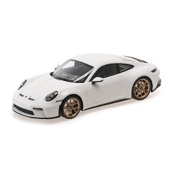 Porsche 911 (992) GT3 Touring 2022 White with Neodyme wheels Minichamps 117069022