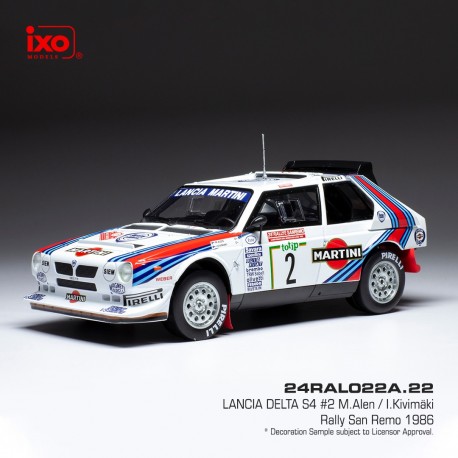 Lancia Delta S4 2 Rallye San Remo 1986 Alen - Kivimaki IXO 24RAL022A