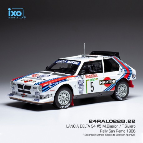 Lancia Delta S4 5 Rallye San Remo 1986 Biasion - Siviero IXO 24RAL022B