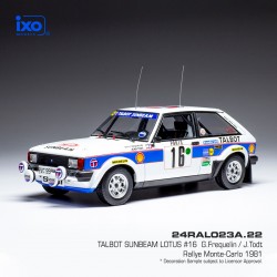 Talbot Sunbeam Lotus 16 Rallye Monte Carlo 1981 Frequelin - Todt IXO 24RAL023A