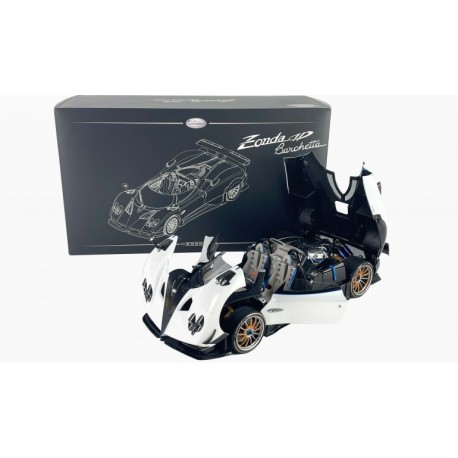 Pagani Zonda HP Barchetta Carbon Fibre 2018 White LCD Model LCD18009WH