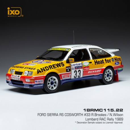 Ford Sierra RS Cosworth 33 RAC Rally 1989 Brookes - Wilson IXO 18RMC115