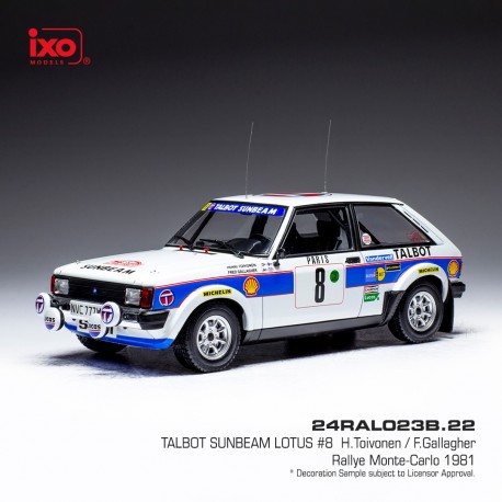 Talbot Sunbeam Lotus 8 Rallye Monte Carlo 1981 Toivonen - Gallagher IXO 24RAL023B
