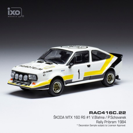 Skoda MTX 160 RS 1 Rallye Pribram 1984 Blahna - Schovanek IXO RAC416C