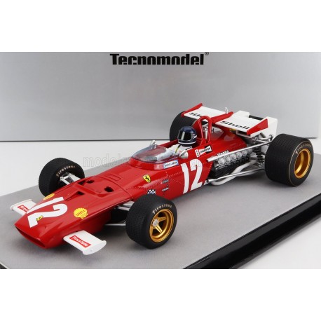 Ferrari 312B with pilot 12 Jacky Ickx F1 Winner Autriche 1970 Tecnomodel TMD18-064B