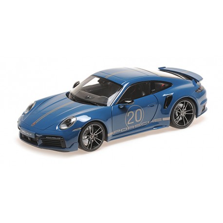 Porsche 911 992 Turbo S Coupe Sport Design 2021 Blue Minichamps 113069073