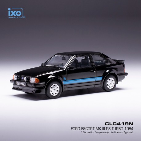 Ford Escort MK III RS Turbo 1984 Black IXO CLC419N