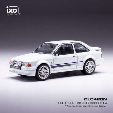 Ford Escort MK III RS Turbo 1984 White IXO CLC420N