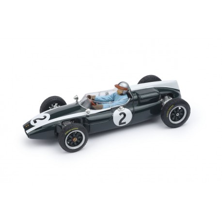 Cooper T53 with driver 2 Bruce McLaren F1 Angleterre 1960 Brumm R299-CH