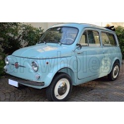 Fiat 500 Giardiniera 1964 Acquamarina Light Blue Norev 187742