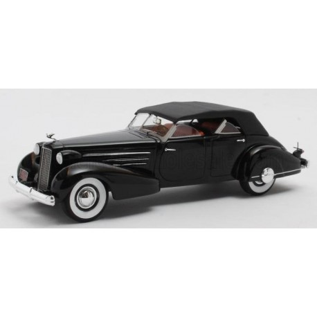 Cadillac V16 Dual Cowl Sport Pheaton Cabriolet Closed 1937 Black Matrix MX50301-102