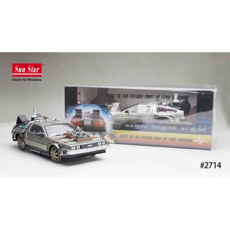 Delorean Back To The Future III Rail 1982 Silver Sunstar SUN2714