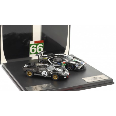 Set 2x Ford GT n66 2019 Ford GT40 n2 1966 24 Heures du Mans IXO FGT-43002-SET2
