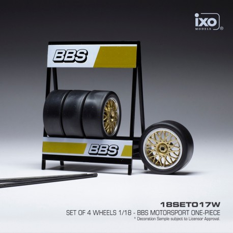 Accessoires BBS Motor Sport One-Piece Chrome Gold Set of 4 Wheels IXO 18SET017W