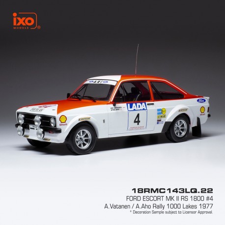 Ford Escort MKII RS 1800 4 Rallye des 1000 Lacs 1977 Vatanen - Aho IXO 18RMC143