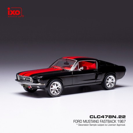 Ford Mustang Fastback 1967 Black Red IXO CLC478N