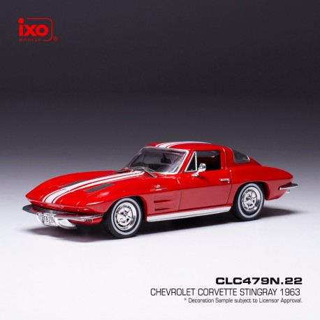 Chevrolet Stingray 1963 Red White IXO CLC479N