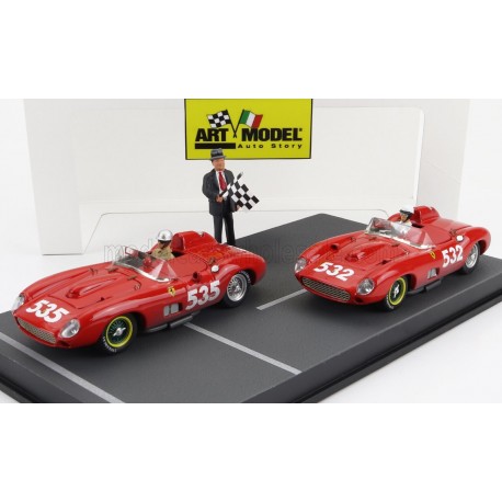 Ferrari diorama set Ferrari 315S Spider Mille Miglia 1957 Taruffi - Von Trips Art Model ART445/P