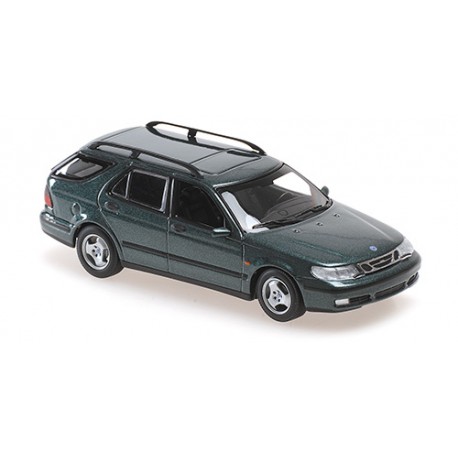 Saab 9-5 Break 1999 Dark Green Metallic Minichamps 940170811