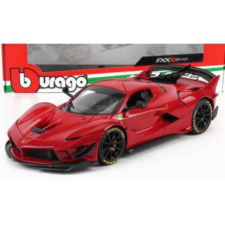 Ferrari FXXK Evo Hybrid 6.3 V12 1050hp 2018 Rosso Fuoco Bburago BU16012CAR2