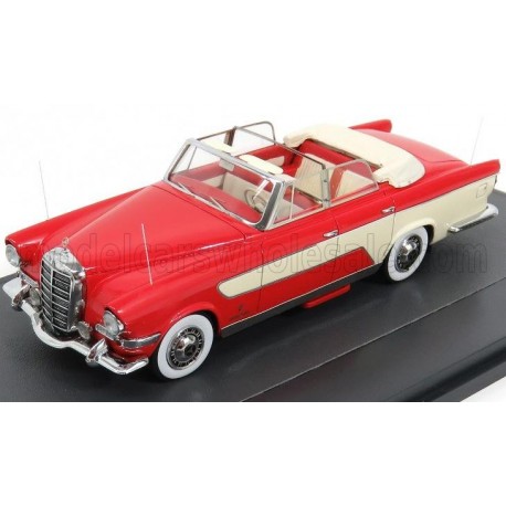 Ghia MB 300c Allungata Cabriolet Open 1956 Red White Matrix MX41302-021