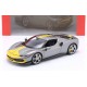 Ferrari 296 GTB Grey Met Yellow Bburago BU18-16017GREY