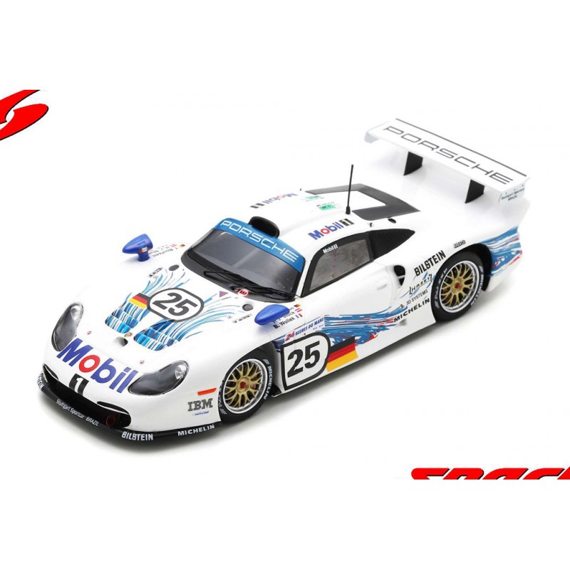 Porsche 911 GT2 N°67 - 24 Heures Du Mans 1999 - Vitesse 1/43 (blanche, Avec Présentoir)