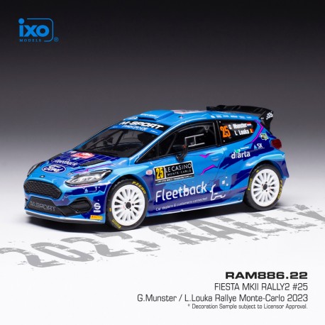 Ford Fiesta MKII WRC2 25 Rallye Monte Carlo 2023 Munster - Louka IXO RAM886