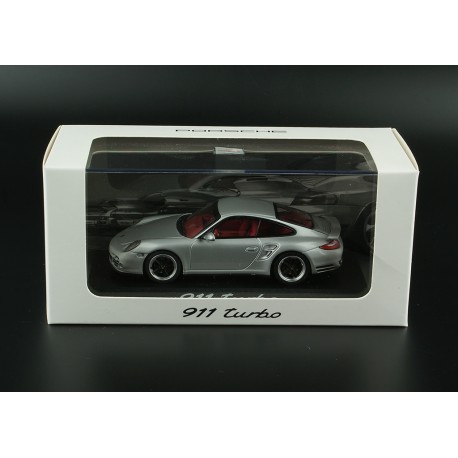 Porsche 911 997 II Turbo GT Silver with Red Interior Minichamps CAP04312006