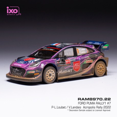 Ford Puma Rally 1 7 Rallye de l'Acropole 2022 Loubet - Landais IXO RAM870